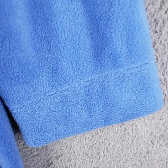 LL Bean Robe Fleece Blue Wrap Tie Belt Pockets Size Womens XLP New Cozy - Picture 7 of 12